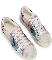 Kurt Geiger London Lane Wave Mixed Print Crystal Sneakers