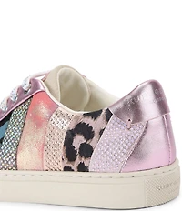 Kurt Geiger London Lane Wave Mixed Print Crystal Sneakers