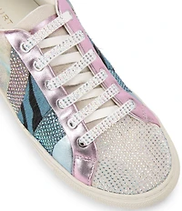 Kurt Geiger London Lane Wave Mixed Print Crystal Sneakers