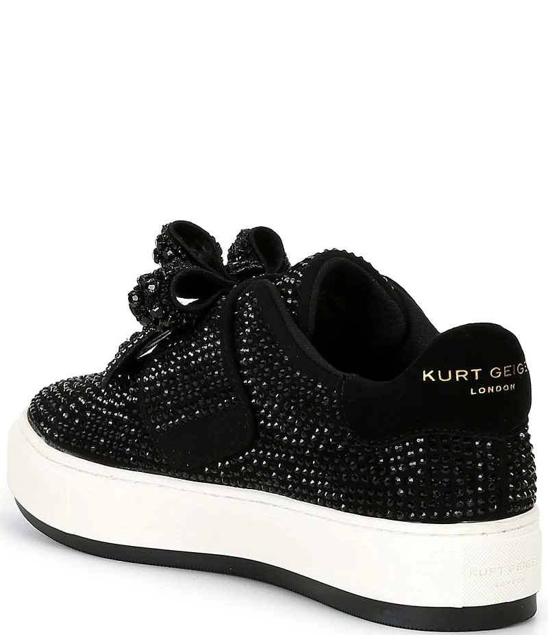 Kurt Geiger London Laney Rhinestone Bow Platform Sneakers