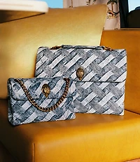 Kurt Geiger London Large Kensington Denim Top Handle Shoulder Bag