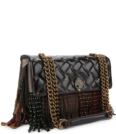 Kurt Geiger London Large Kensington Rhinestoned Fringe Convertible Shoulder Bag