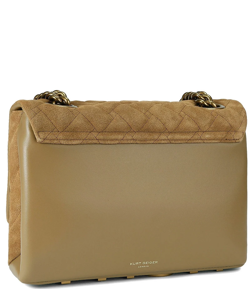 Kurt Geiger London Large Kensington Kurt Suede Shoulder Bag