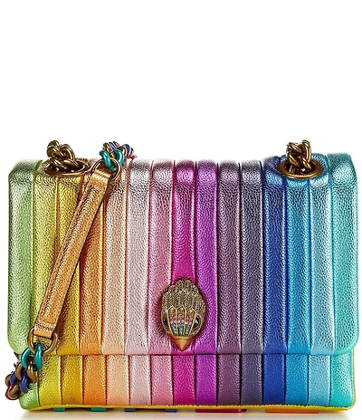Kurt Geiger London Large Kensington Rainbow Vertical Stripe Kurt Convertible Shoulder Bag