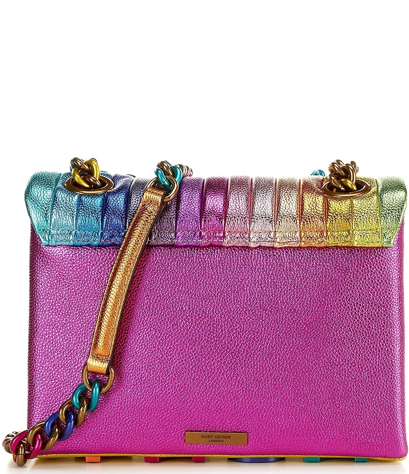 Kurt Geiger London Large Kensington Rainbow Vertical Stripe Kurt Convertible Shoulder Bag