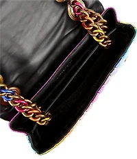 Kurt Geiger London Large Kensington Rainbow Vertical Stripe Kurt Convertible Shoulder Bag