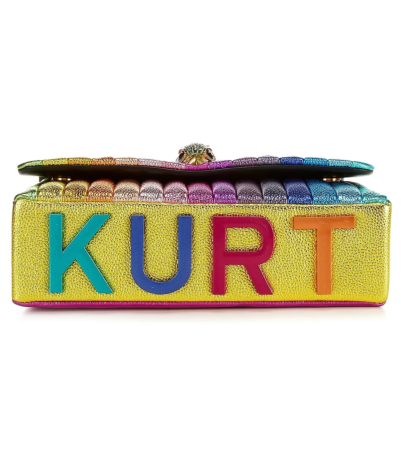 Kurt Geiger London Large Kensington Rainbow Vertical Stripe Kurt Convertible Shoulder Bag