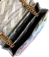 Kurt Geiger London Large Kensington Soft Rainbow Denim Shoulder Bag