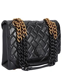 Kurt Geiger London Large Quilted Kensington Long Flap Shoulder Bag