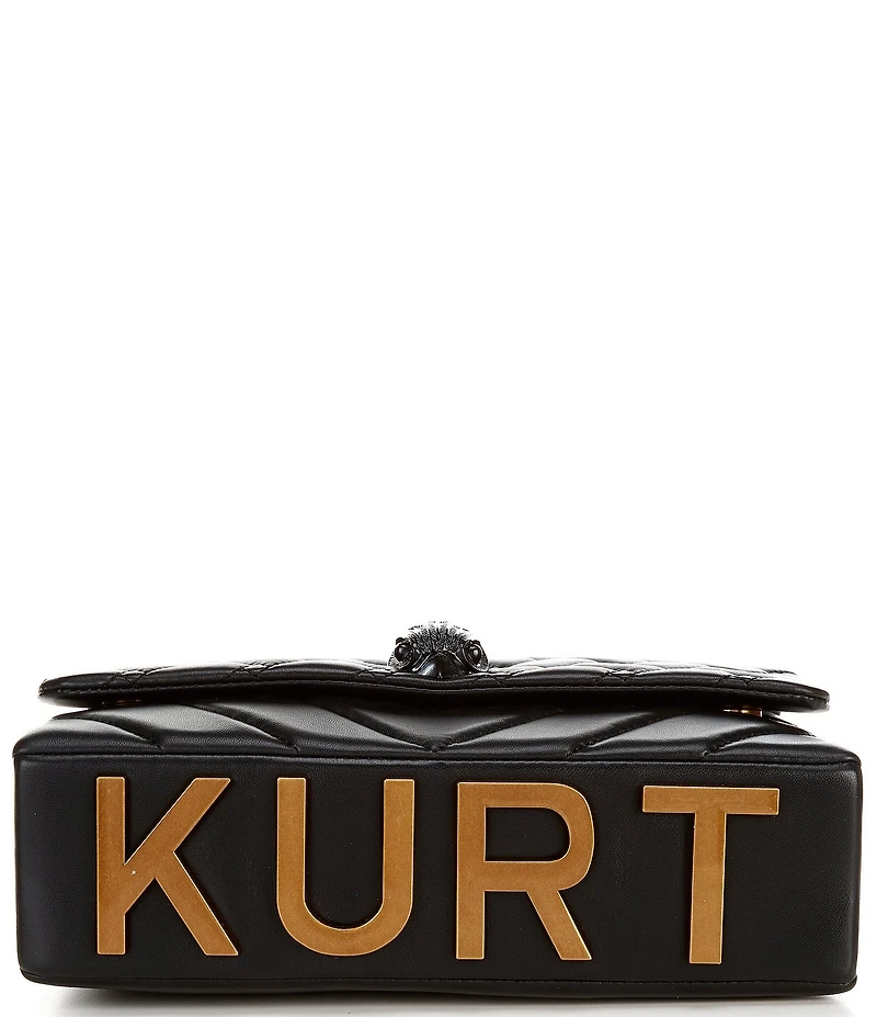 Kurt Geiger London Large Quilted Kensington Long Flap Shoulder Bag