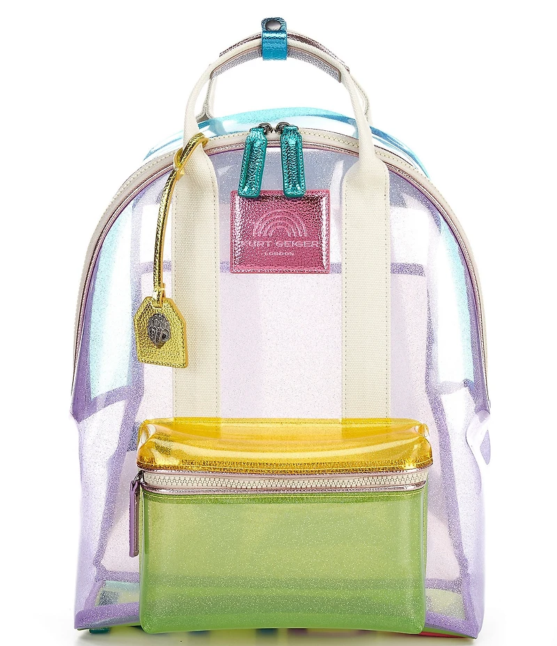 Kurt Geiger London Southbank Large Clear Vinyl Backpack