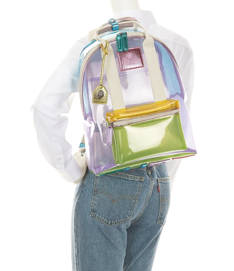 Kurt Geiger London Southbank Large Clear Vinyl Backpack