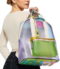 Kurt Geiger London Southbank Large Clear Vinyl Backpack