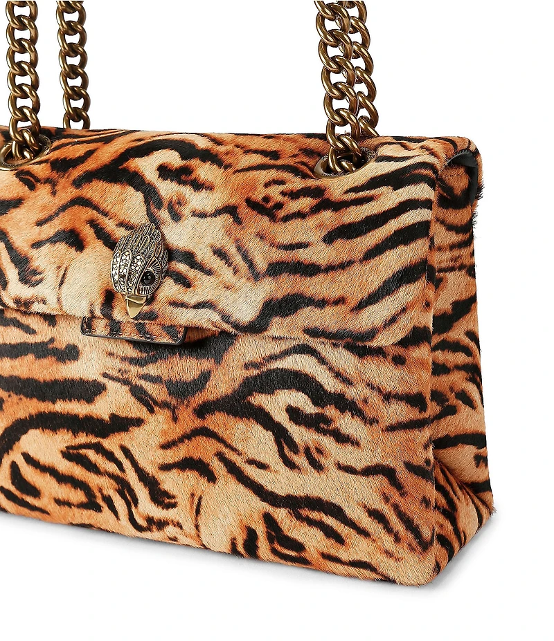 Kurt Geiger London Leather Animal Print Kensington Shoulder Bag