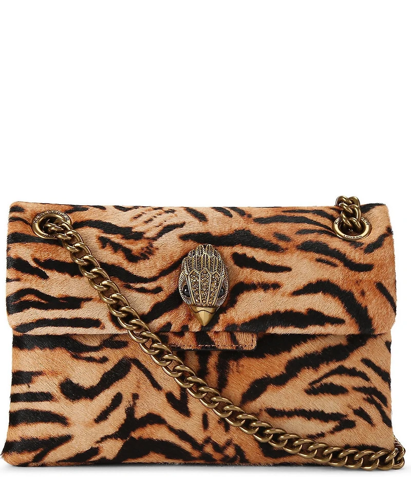 Kurt Geiger London Leather Animal Print Mini Kensington Crossbody Bag