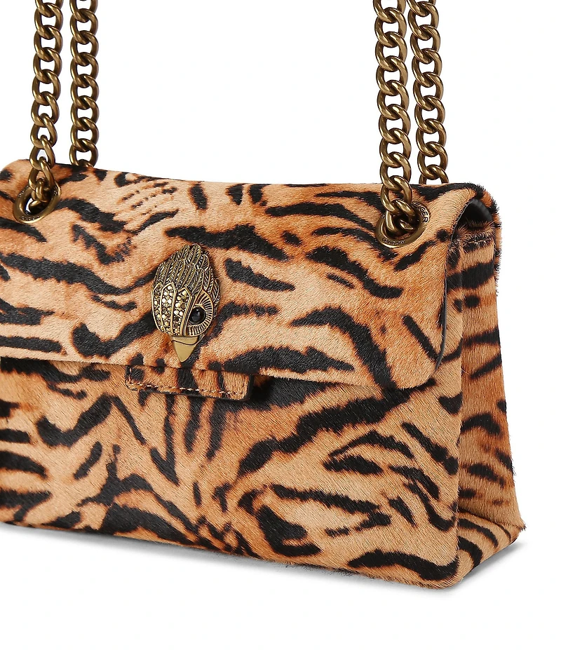 Kurt Geiger London Leather Animal Print Mini Kensington Crossbody Bag