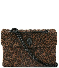 Kurt Geiger London Kensington Leopard Suede Convertible Shoulder Bag