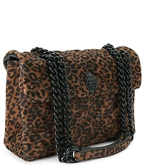 Kurt Geiger London Kensington Leopard Suede Convertible Shoulder Bag