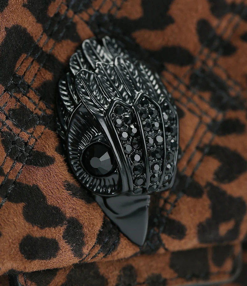 Kurt Geiger London Kensington Leopard Suede Convertible Shoulder Bag