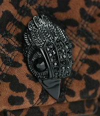 Kurt Geiger London Kensington Leopard Suede Convertible Shoulder Bag