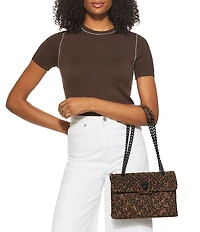 Kurt Geiger London Kensington Leopard Suede Convertible Shoulder Bag