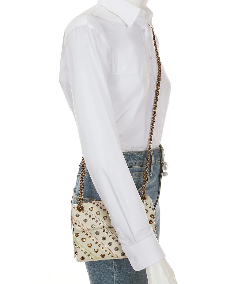 Kurt Geiger London Kensington Mini Leather Jewel Studded Crossbody Bag