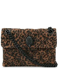 Kurt Geiger London Mini Kensington Suede Leopard Convertible Crossbody Bag
