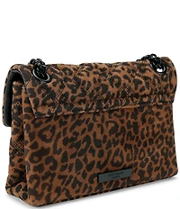 Kurt Geiger London Mini Kensington Suede Leopard Convertible Crossbody Bag
