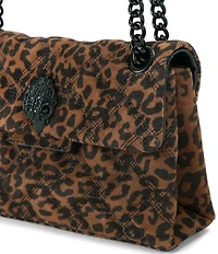 Kurt Geiger London Mini Kensington Suede Leopard Convertible Crossbody Bag