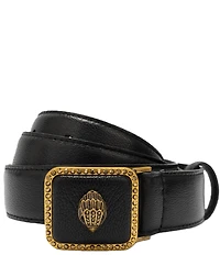 Kurt Geiger London Leather Rhinestone Buckle Pimlico Belt
