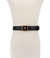 Kurt Geiger London Leather Rhinestone Buckle Pimlico Belt