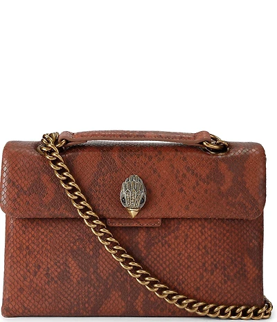 Kurt Geiger London Leather Snake Kensington Chain Strap Shoulder Bag