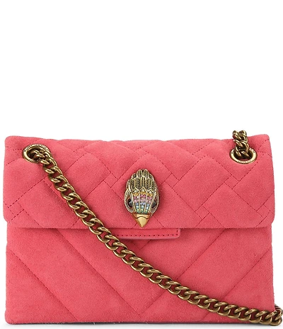 Kurt Geiger London Suede Mini Kensington Quilted Crossbody Bag