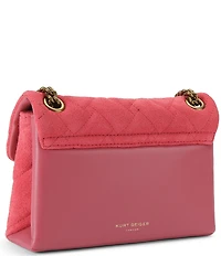 Kurt Geiger London Suede Mini Kensington Quilted Crossbody Bag
