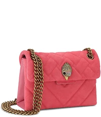 Kurt Geiger London Suede Mini Kensington Quilted Crossbody Bag