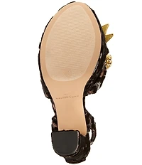 Kurt Geiger London Crystal Embellished Bow Platform Dress Sandals