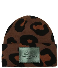 Kurt Geiger London Leopard Cuffed Beanie