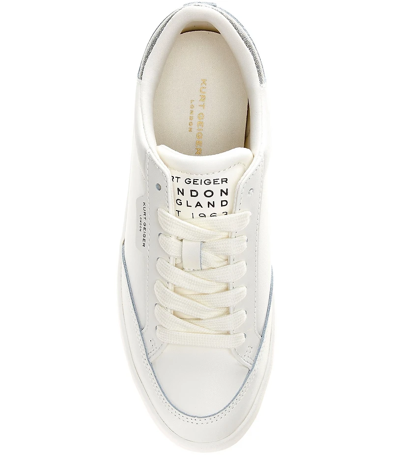 Kurt Geiger London London Glitter Accent Lace Up Sneakers