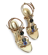 Kurt Geiger London Lou Lou Crystal Gem Embellished Dress Sandals