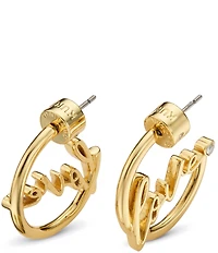 Kurt Geiger London Love Script Hoop Earrings