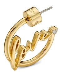 Kurt Geiger London Love Script Hoop Earrings