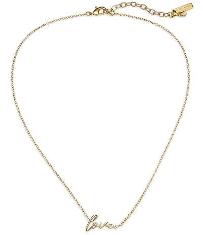 Kurt Geiger London Love Script Short Pendant Necklace