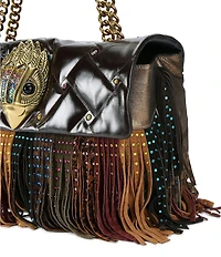 Kurt Geiger London Macro Kensington Embellished Fringe Shoulder Bag