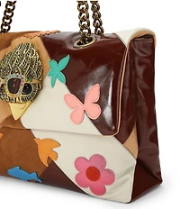 Kurt Geiger London Macro Kensington Leather Sunglass Eagle Head Butterfly Floral Crossbody Shoulder Bag