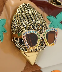 Kurt Geiger London Macro Kensington Leather Sunglass Eagle Head Butterfly Floral Crossbody Shoulder Bag