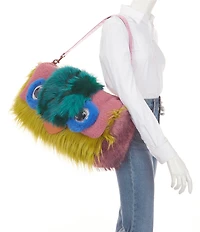 Kurt Geiger London Macro Oxford Mascot Faux Fur East-West Shoulder Bag