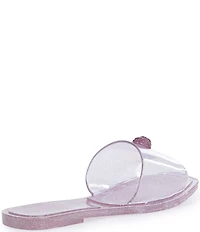 Kurt Geiger London Maddison Glitter Jelly Logo Ornament Slide Sandals