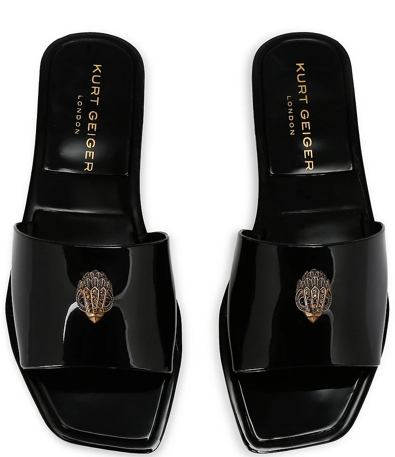 Kurt Geiger London Maddison Jelly Logo Ornament Slide Sandals