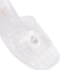Kurt Geiger London Maddison Jelly Logo Ornament Wedge Slide Sandals