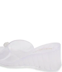 Kurt Geiger London Maddison Jelly Logo Ornament Wedge Slide Sandals